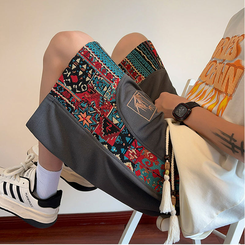 [KADISHOU Series] ★Chinese-style pants★ Shorts 4 colors Bottoms Short pants Unisex Men's Casual Easy to match