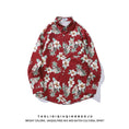 Load image into Gallery viewer, [MOISHE TIDE Series]★Shirt★ Tops, long sleeve shirt, floral pattern shirt, unisex, men's, red, Harajuku style
