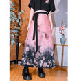 Load image into Gallery viewer, [Kokaisha---Butterfly Gin Series] ★Chinese-style skirt★ 2 colors Bottoms Wrap skirt Black Pink
