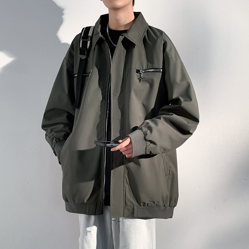 [H75 Series]★Jacket★ 3color outerwear casual unisex men's simple easy to match