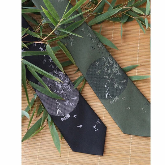 [Daiki Series] ★Necktie★ 2color Chinese Style Tie Accessory Decoration Men's Birthday Present Black Green