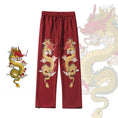 Load image into Gallery viewer, ✿New item! [BIGEMAN Series]★China style pants★ 2color casual pants bottoms unisex men's large size dragon pattern dragon pattern black red
