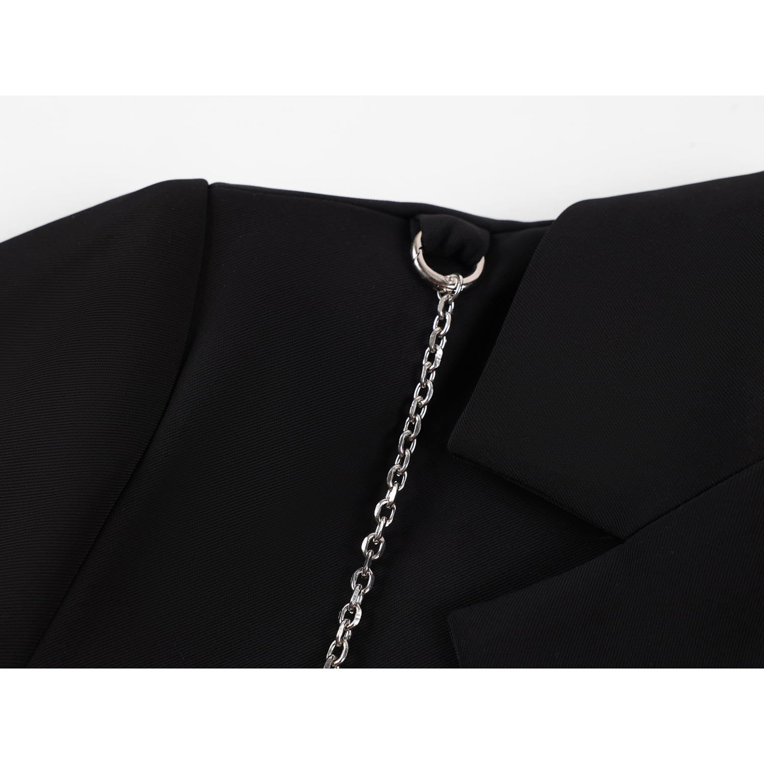 [LHSEN Series] ★Outerwear★ Blazer Casual With Chain Easy to Match Design Stylish Black