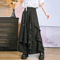 Load image into Gallery viewer, [Kokaisha---Tsubakino Series] ★Chinese-style trousers★ Bottoms Gaucho pants Irregular Black Culottes skirt
