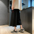 Load image into Gallery viewer, [KADISHOU Series] ★Chinese-style pants★ Bottoms, unisex, men's, large size, 3/4 length, black
