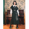 Load image into Gallery viewer, ✿New item! [Old Monster---Tatsuryu Series] ★Chinese style dress★ Sleeveless Hanfu dress Black Black
