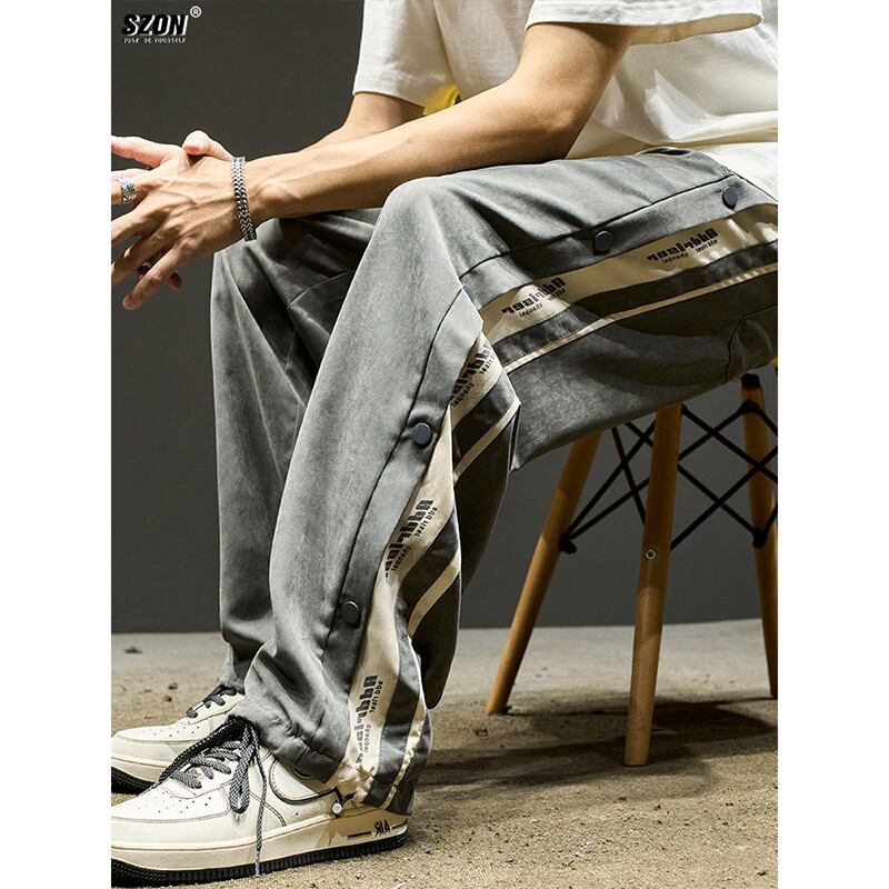 [SZON Series]★Casual pants★ 2color pants bottoms unisex men's color scheme easy to match