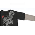 Load image into Gallery viewer, ✿New item! [Old Monster --- Cloudflies Series] ★China style tops★ T-shirt fake layered dragon dragon crest unique
