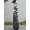 Load image into Gallery viewer, ✿New item! [Daiseiryusu series]★China style dress★Cheongsam dress velvet long length slimming wear
