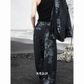 Load image into Gallery viewer, ✿New item! [Big Blue Dragon Series]★China style pants★Bottoms Gaucho pants Black Black print
