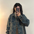 Load image into Gallery viewer, ✿New item! [UATONLINE Series]★Jacket★ Denim jacket Butterfly pattern outerwear Unisex Men's Stylish Blue Blue
