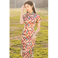 Load image into Gallery viewer, [HLQ Series] ★Chinese Dress★ Chinese-style dress, floral pattern, cute, coming-of-age ceremony, colorful, date, slimming
