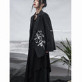 Load image into Gallery viewer, ✿New item! [Big Blue Dragon Series] ★China style outerwear★ Blazer Easy to match Flower embroidery V neck Black Black
