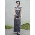 Load image into Gallery viewer, ✿New item! [Daiseiryusu series]★China style dress★Cheongsam dress velvet long length slimming wear
