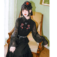 Load image into Gallery viewer, [Kokaisha---Hanabone Series] ★Chinese-style dress★ Long dress, unique, original, embroidered, puff sleeves
