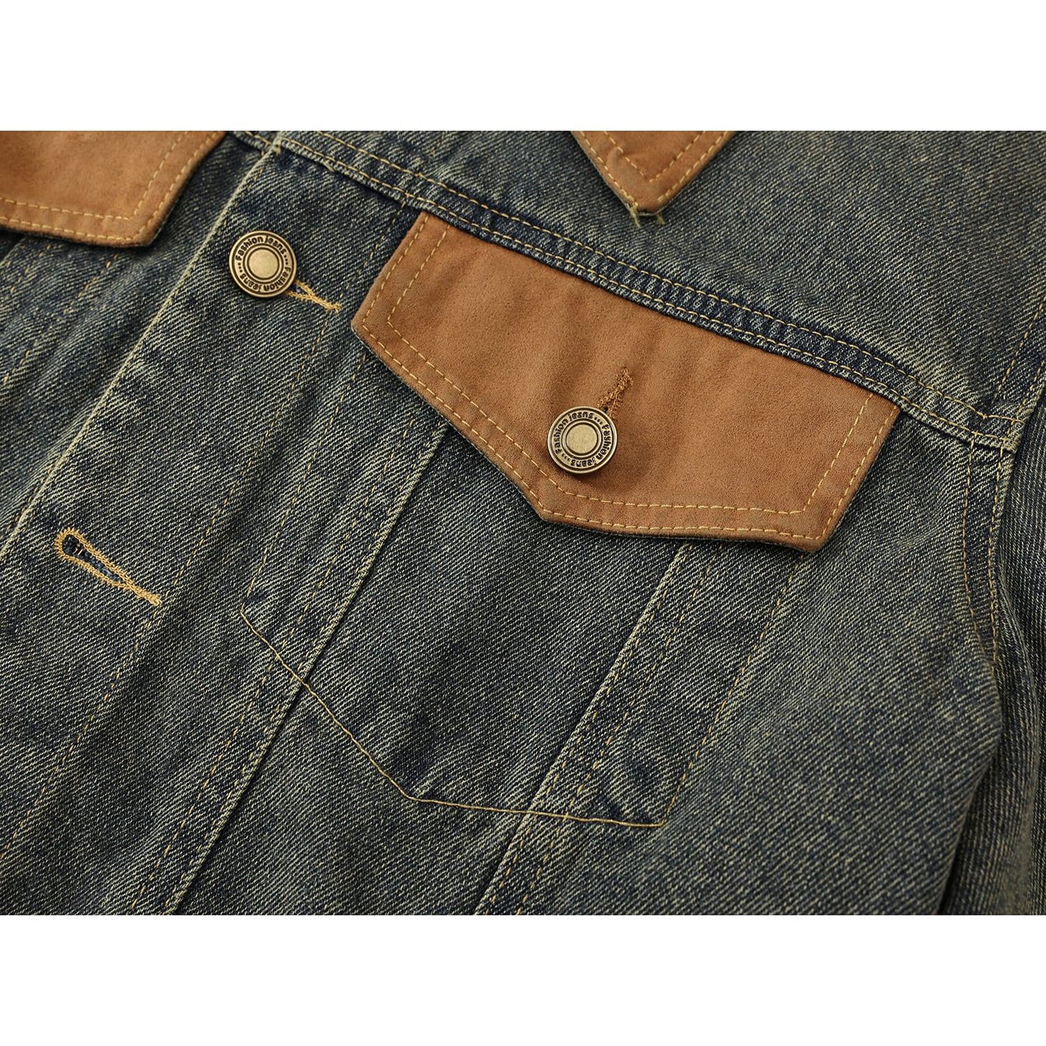 [LHSEN Series] ★Outer★ Denim Jacket Jacket Jeans Mini Length Ladies Color Scheme