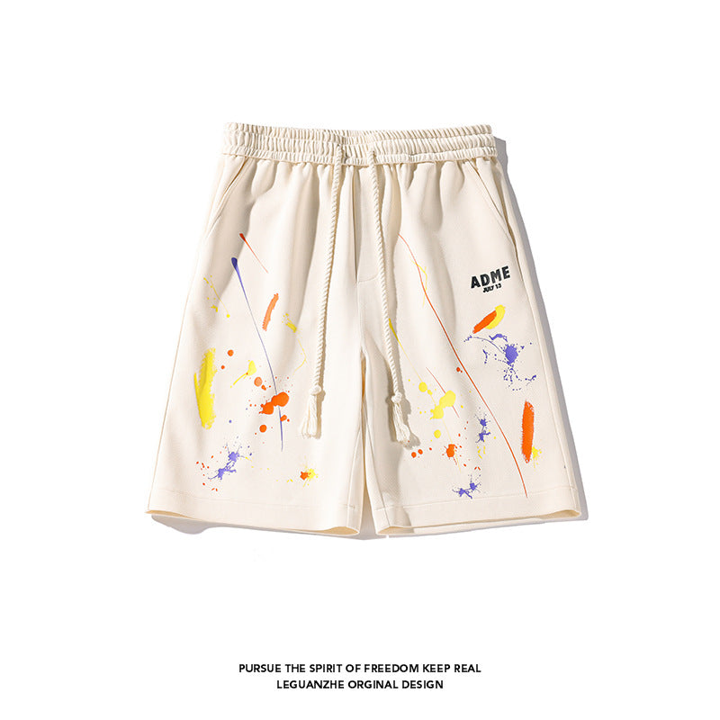 [BIGEMAN Series] ★Shorts★ 2 colors Bottoms Shorts Unisex Men's Casual Graffiti Fashionable