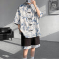 Load image into Gallery viewer, [WUSHE Series] ★Chinese style set up★ 3 colors Shirt + shorts Unisex Men's Large size Cool
