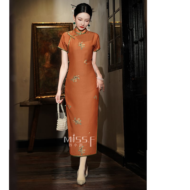 [MISS.F Series]★Cheongsam dress★ Improve your temperament Chinese style dress for ladies, parties, weddings