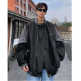 Load image into Gallery viewer, [YHX Series]★Jacket★ 3color Outer PU Switching Unisex Men's Large Size Black Gray Coffee Color
