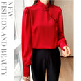 Load image into Gallery viewer, [SSCS Series]★China style tops★ Shirt 3color Chinese style shirt long sleeve black white red
