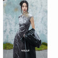 Load image into Gallery viewer, ✿New item! [Daiseiryusu series]★China style dress★Cheongsam dress velvet long length slimming wear
