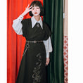 Load image into Gallery viewer, ✿New item! [Old Monster---Tatsuryu Series] ★Chinese style dress★ Sleeveless Hanfu dress Black Black
