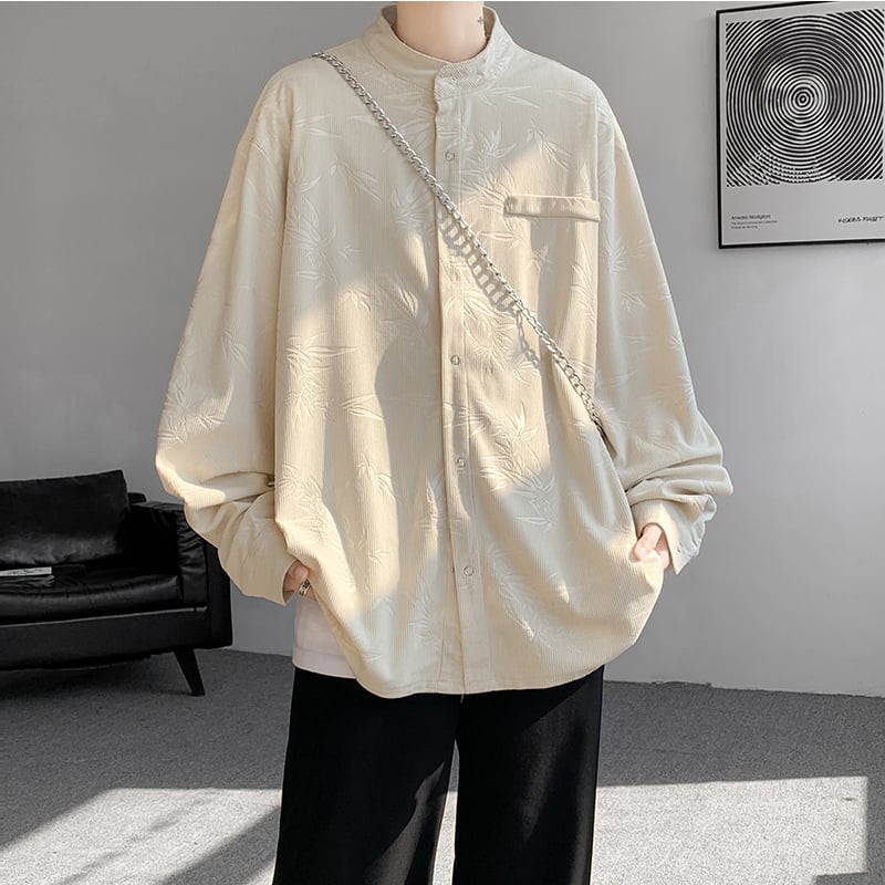 [ZHUIYI Series]★China Style Shirt★ 2color Tops Long Sleeve Shirt Unisex Men's Large Size Retro