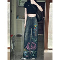 Load image into Gallery viewer, [LINGLING Series] ★Denim pants★ Trousers Bottoms Casual Women's Graffiti Spring/Summer Cute
