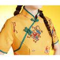 Load image into Gallery viewer, [SSJ Series]★China Dress★ One Piece Year-end Party Coming of Age Ceremony Yellow Yellow Short Length Slimming Wear
