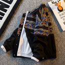 [HPCP Series] ★Jacket★ 2color outerwear unisex men's ethnic style switching black black