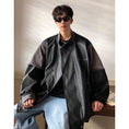 Load image into Gallery viewer, [YHX Series]★Jacket★ 3color Outer PU Switching Unisex Men's Large Size Black Gray Coffee Color
