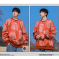 Load image into Gallery viewer, [V37 Iman Series] ★Tops★ 3color Sweatshirt Unisex Men's Pumpkin Black White Red
