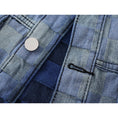 Load image into Gallery viewer, [LHSEN Series] ★Outer★ Denim Jacket Jacket Jeans Tie-dye Women's Plaid Pattern Blue
