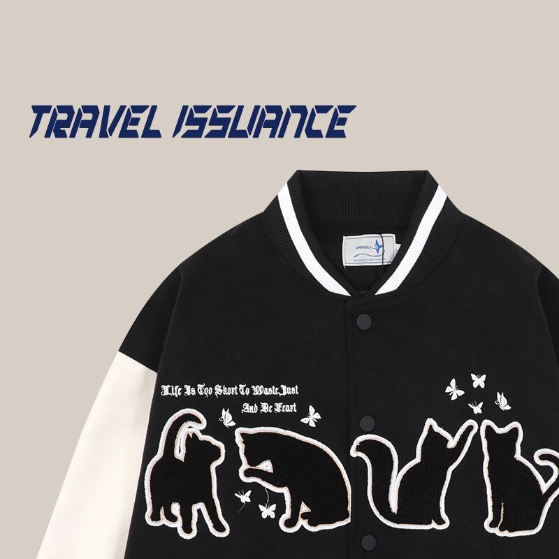 [Fleeing Earth Series] ★Star Jacket★ 2color Jacket Outerwear Unisex Men's Color Scheme Cat Cat Cat