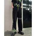 Load image into Gallery viewer, [Kokaisha---Butterfly Gin Series] Chinese-style trousers, bottoms, gaucho pants, original, slimming, switching, floral pattern
