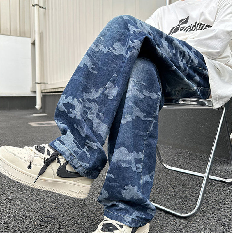 [BIGEMAN Series] ★Denim pants★ 2 colors Bottoms Unisex Men's Casual Simple Easy to match