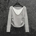 Load image into Gallery viewer, [OHHF Series] ★Tops★ T-shirt Faux Layered V-Neck Gray Gray Improves Temperament Women's
