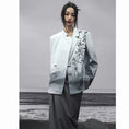 Load image into Gallery viewer, ✿New item! [Big Blue Dragon Series] ★China style outerwear★ Blazer print fashion black black
