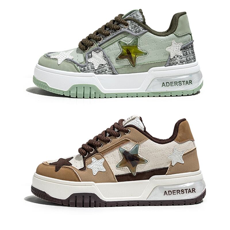 [KADANLU Series]★Shoes★ 2color Shoes Men's Shoes Size 39-44 Star Star Pattern Brown Green