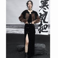 Load image into Gallery viewer, ✿New item! [Daiseiryusu Series] ★China style outerwear★ Tops Black, black, short length, easy to match
