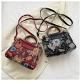 Load image into Gallery viewer, [YUJIAN series]★Bag★ 3color shoulder bag oil painting style floral pattern cute black beige wine red
