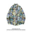 [MOISHE TIDE Series]★Shirt★ 2color Tops Long Sleeve Shirt Unisex Men's Print Cartoon Cute Graffiti