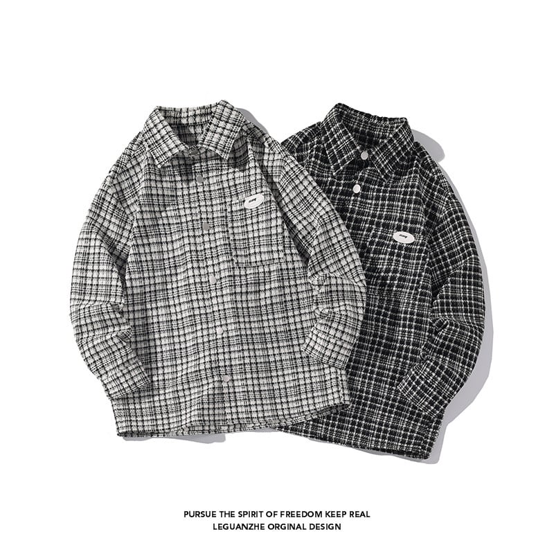 ✿New item! [BIGEMAN Series]★Shirt★ 2color tops, unisex, men's, large size, plaid pattern, easy to match