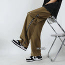 [FUYI Series] ★Casual pants★ 3 colors Bottoms Shorts Unisex Men's Black Apricot Brown