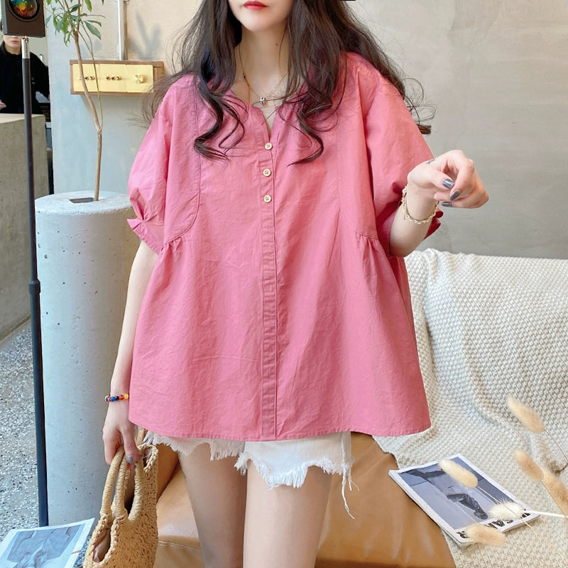 【XUELIシリーズ】★トップス★ Tシャツ 2color レディース 気質アップ デザイン性有り おしゃれ 無地