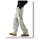 [HANMOYAN Series] ★Denim pants★ Pants Bottoms Butterfly Unique Women's Cute Easy to match