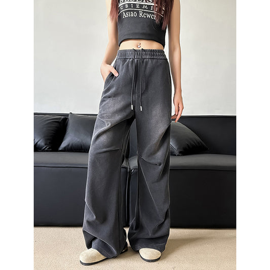 [PPG Series] ★Chinese-style pants★ 2 colors Bamboo Casual pants Trousers Bottoms Unisex Men's Large size Cool Thin Summer clothes Black Gray