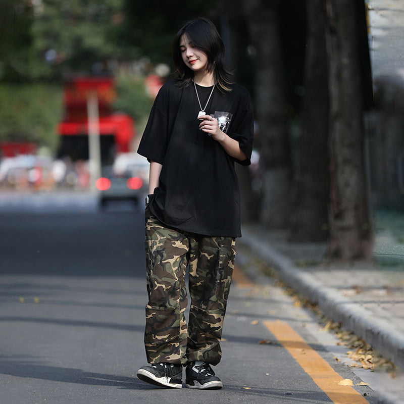 [NCLLW Series] ★Casual pants★ Bottoms, trousers, unisex, men's, camouflage pattern, easy to match