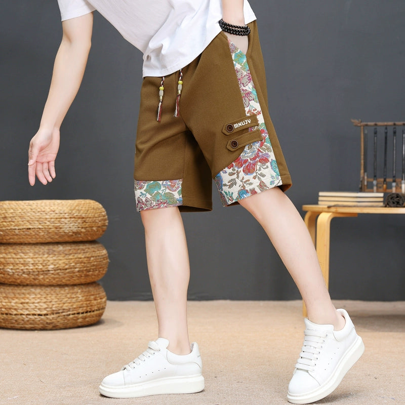 [PUBU Series] ★Shorts★ 4 colors Bottoms Shorts Unisex Men's Contrast Black Beige Green Brown